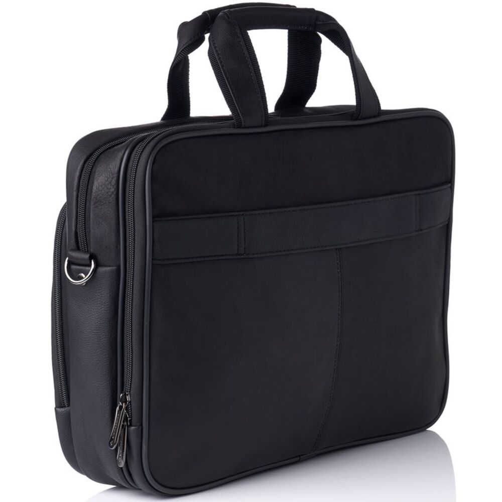 Alpine Swiss Messenger Bag Leather 15.6 Laptop Briefcase Portfolio Business Case - Picture 7 of 10